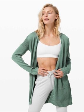 Lululemon Sincerely Yours Cashmere Blend Wrap Cardigan in Tidewater Teal Size M